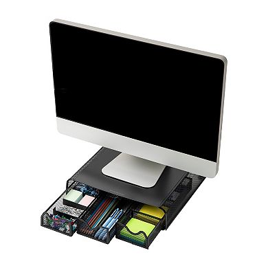 Mind Reader Monitor Stand and Desk Organizer