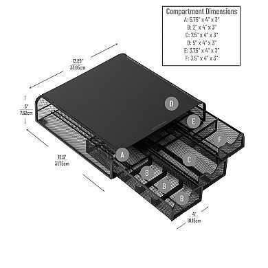 Mind Reader Monitor Stand and Desk Organizer