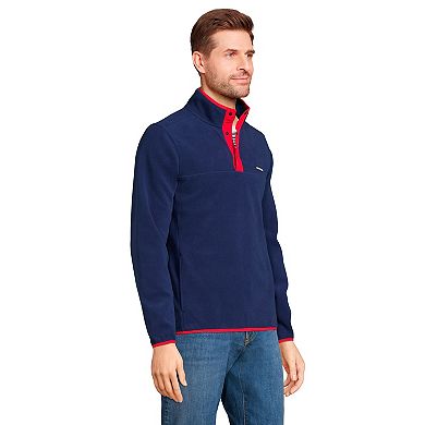 Men's Lands' End Snap-Neck Fleece Pullover