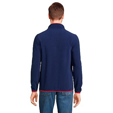 Men's Lands' End Snap-Neck Fleece Pullover