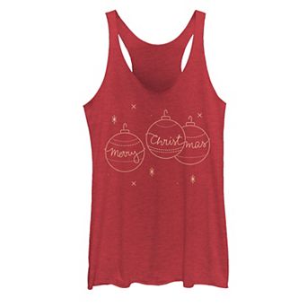 Juniors' Trendy Merry Christmas Ornaments Graphic Tank Top