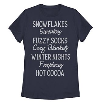 Juniors' Christmas Winter Things List Tee