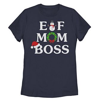 Juniors' Trendy Elf Mom Boss Tee