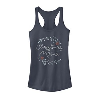 Juniors' Christmas Mama Typographic Tank Top