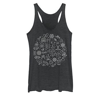 Juniors' Christmas Winter Items Line Art Tank Top