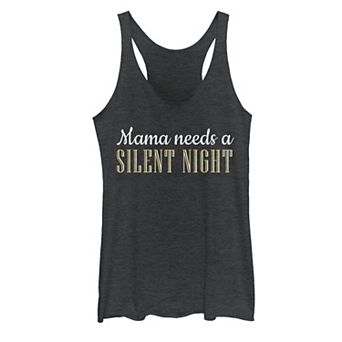 Juniors' Trendy Christmas Mama Needs A Silent Night Tank Top