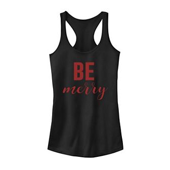 Juniors' Christmas Be Merry Tank Top