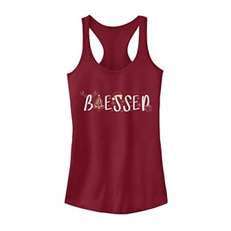 Juniors' Trendy Christmas Blessed Tank Top