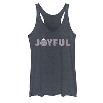 Juniors' Christmas Joyful Typographic Tank Top