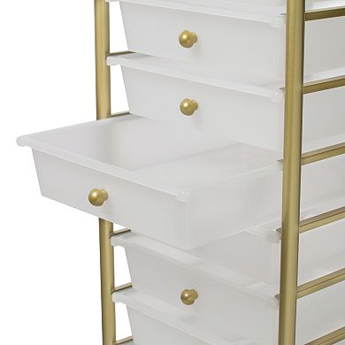 Honey-Can-Do 10-Drawer Metal Rolling Storage Cart