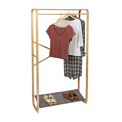 Honey-Can-Do Bamboo & Canvas Garment Rack