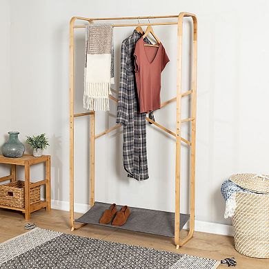 Honey-Can-Do Bamboo & Canvas Garment Rack