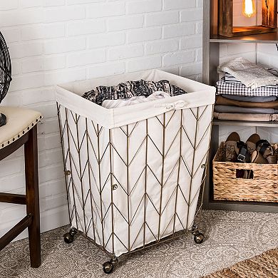 Honey-Can-Do Chevron Wire Hamper