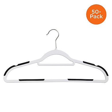 Honey-Can-Do 50-Pack Rubber Grip No-Slip Plastic Hangers