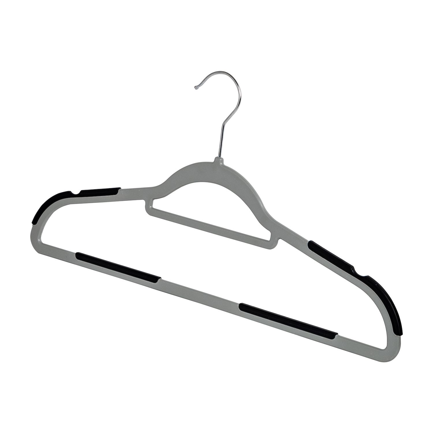 Elama Home 50-Piece Non Slip Hanger Set w/ U-slide in White and