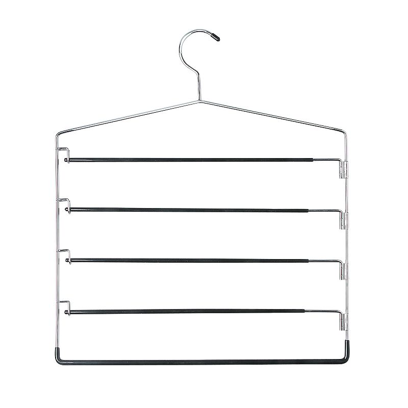 Honey-Can-Do 5-Tier Swing Arm 2-pack Pant Hangers Set, Grey