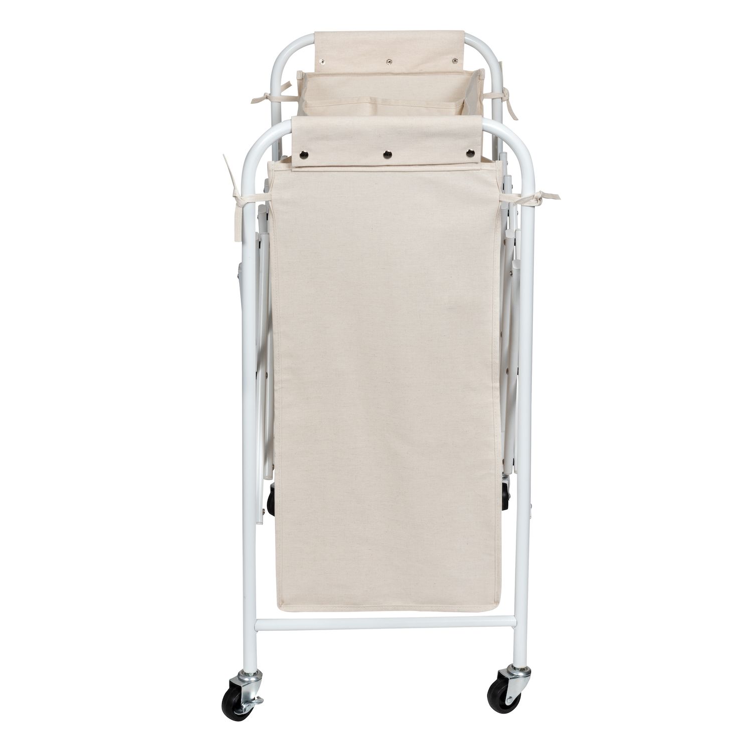 Triple Laundry Sorter Honey-Can-Do Collapsible - Wheeled Hamper With 3 ...