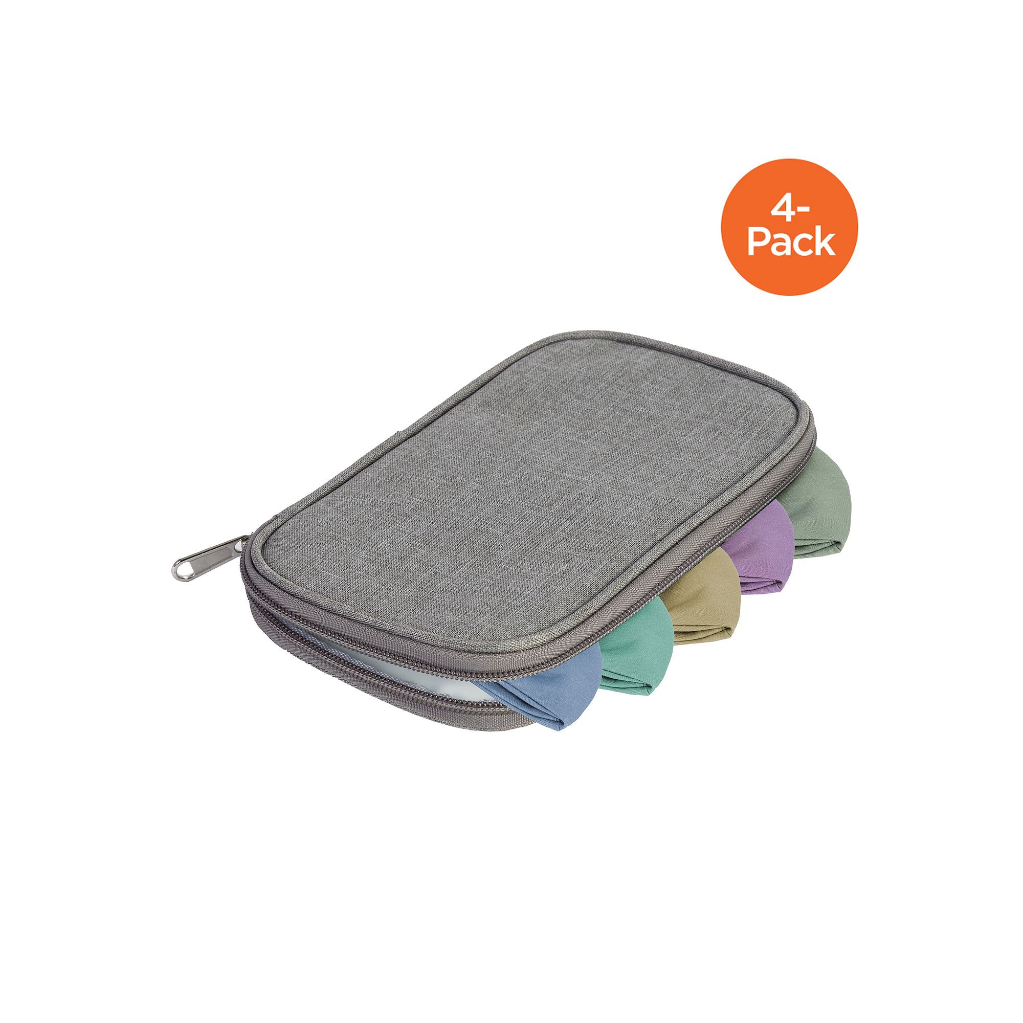 Honey-Can-Do 4-Pack Face Mask Storage Pouches, Gray