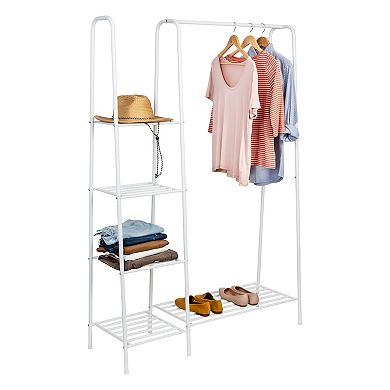 Honey-Can-Do Freestanding Closet With Clothes Rack and Shelves