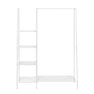 Honey-Can-Do Freestanding Closet With Clothes Rack and Shelves