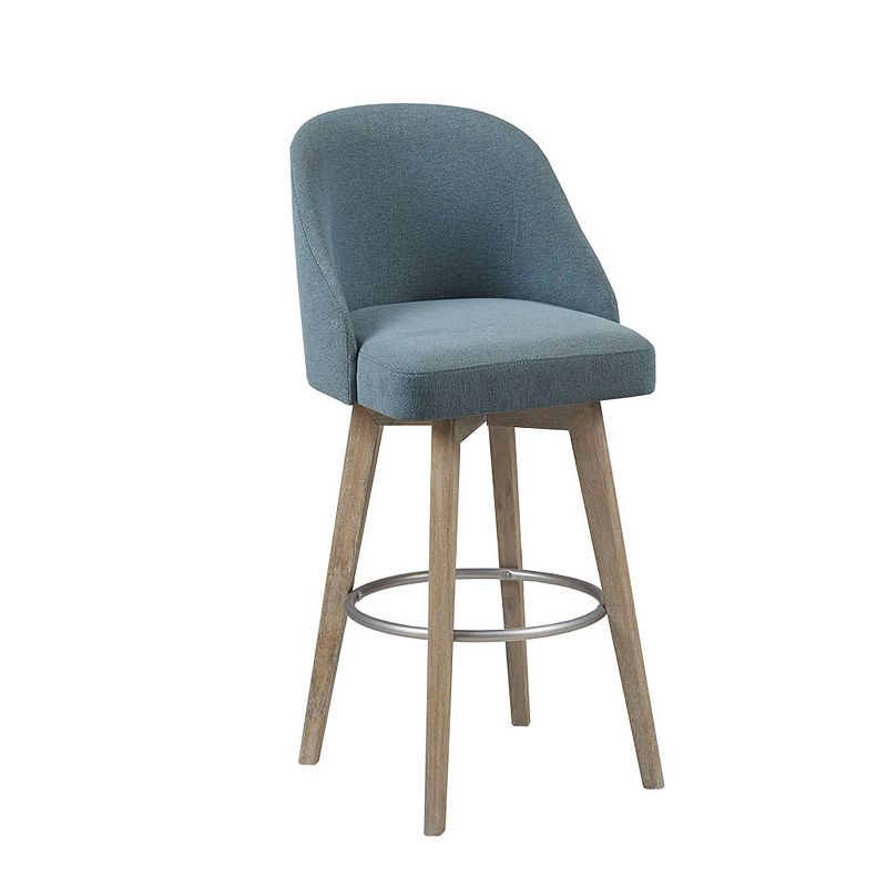 30" Howard Counter Height Barstool with Swivel Seat Blue/Brown - Madison Park