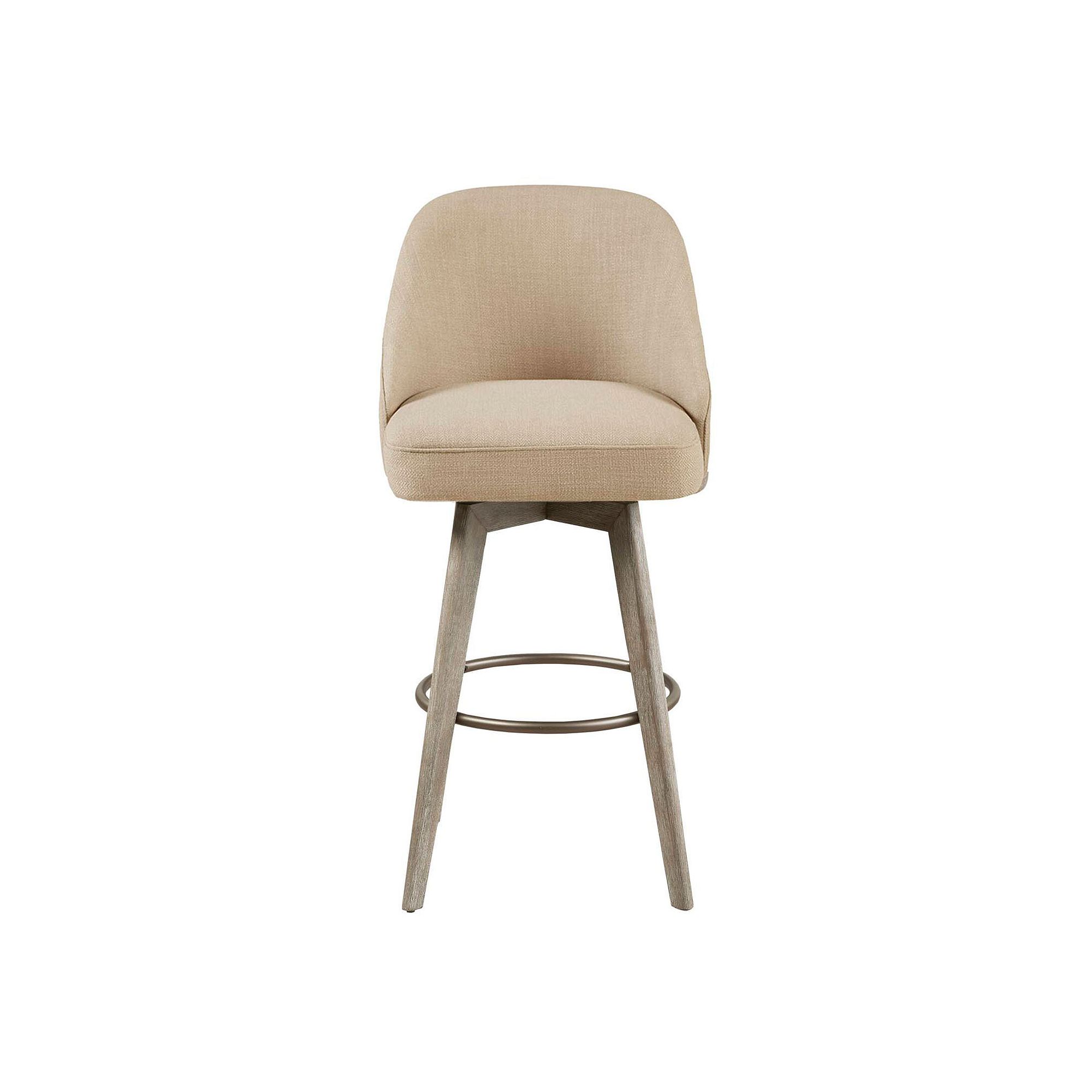 Madison Park Walsh 30 Bar Stool with 360 Degree Swivel Seat, Brown