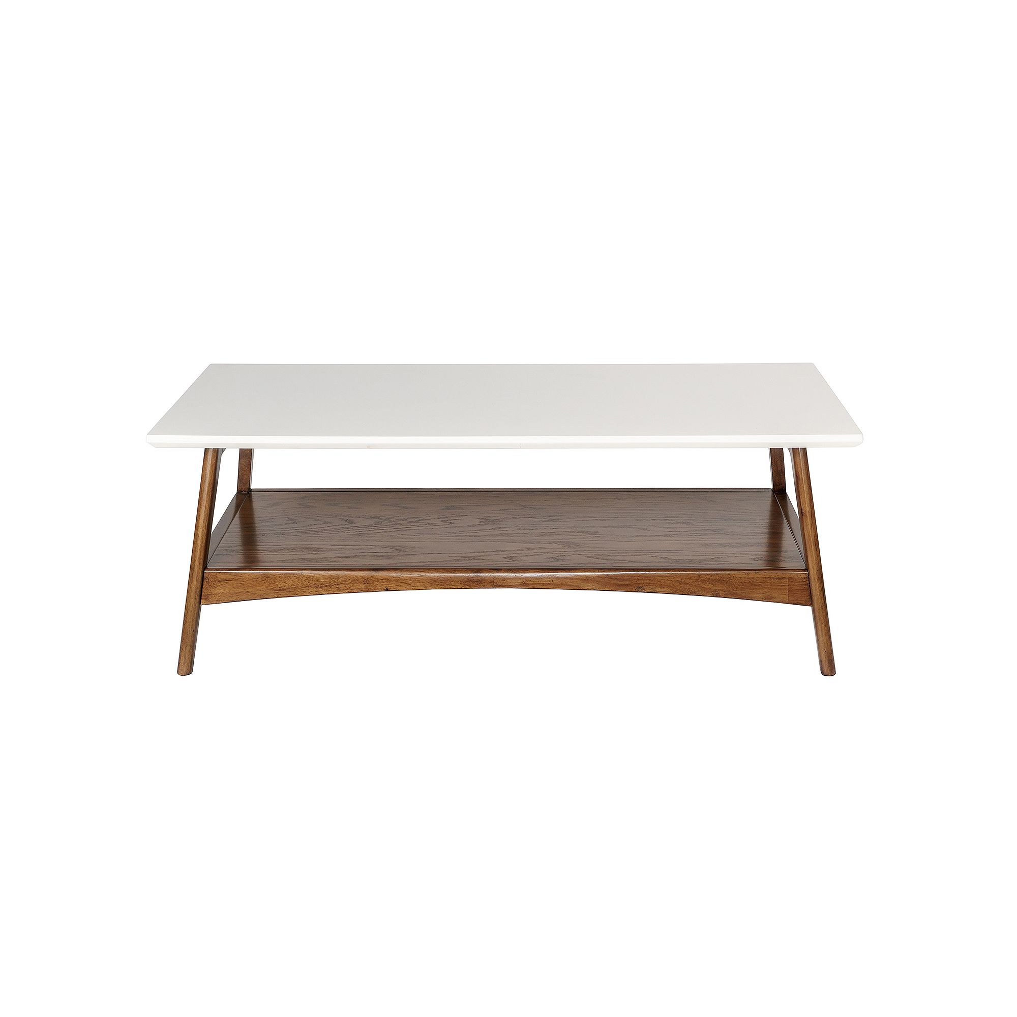 Madison Park Avalon Mid-Century Modern Coffee Table, White Brown
