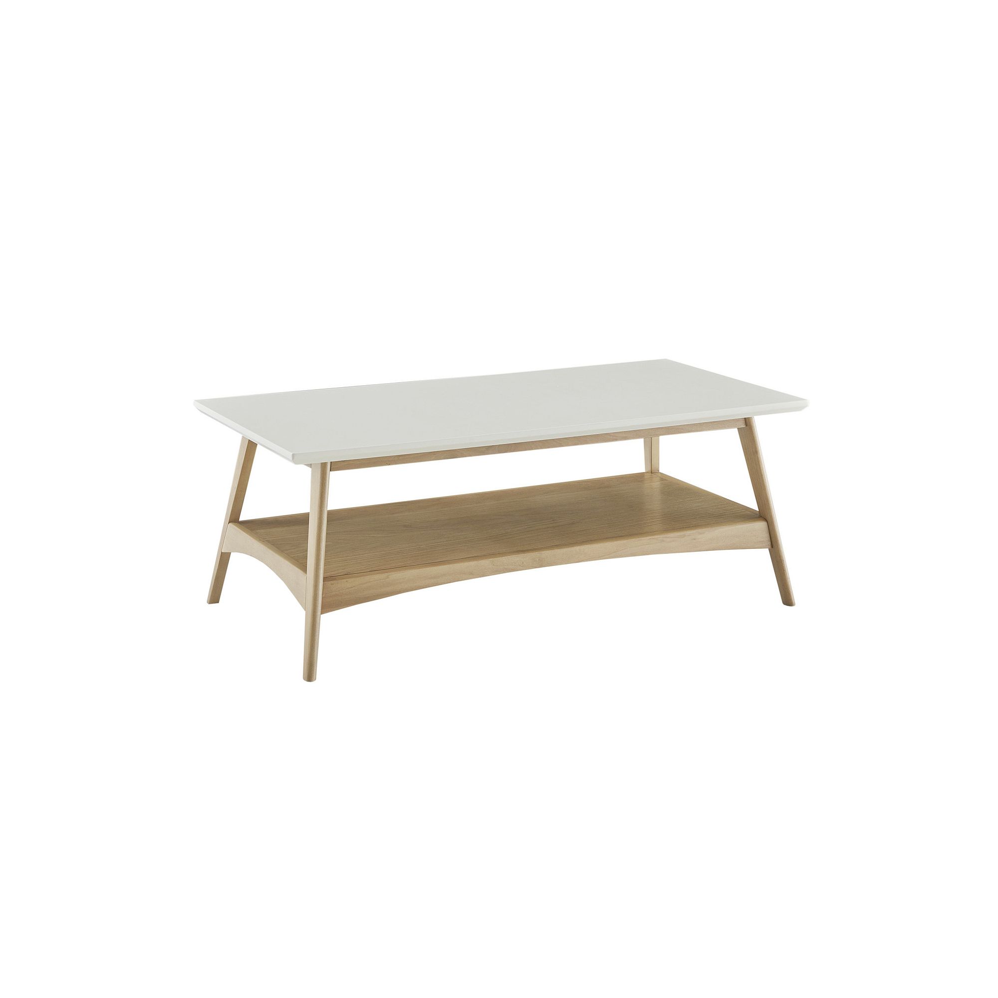 Madison Park Avalon Mid-Century Modern Coffee Table, White Natural