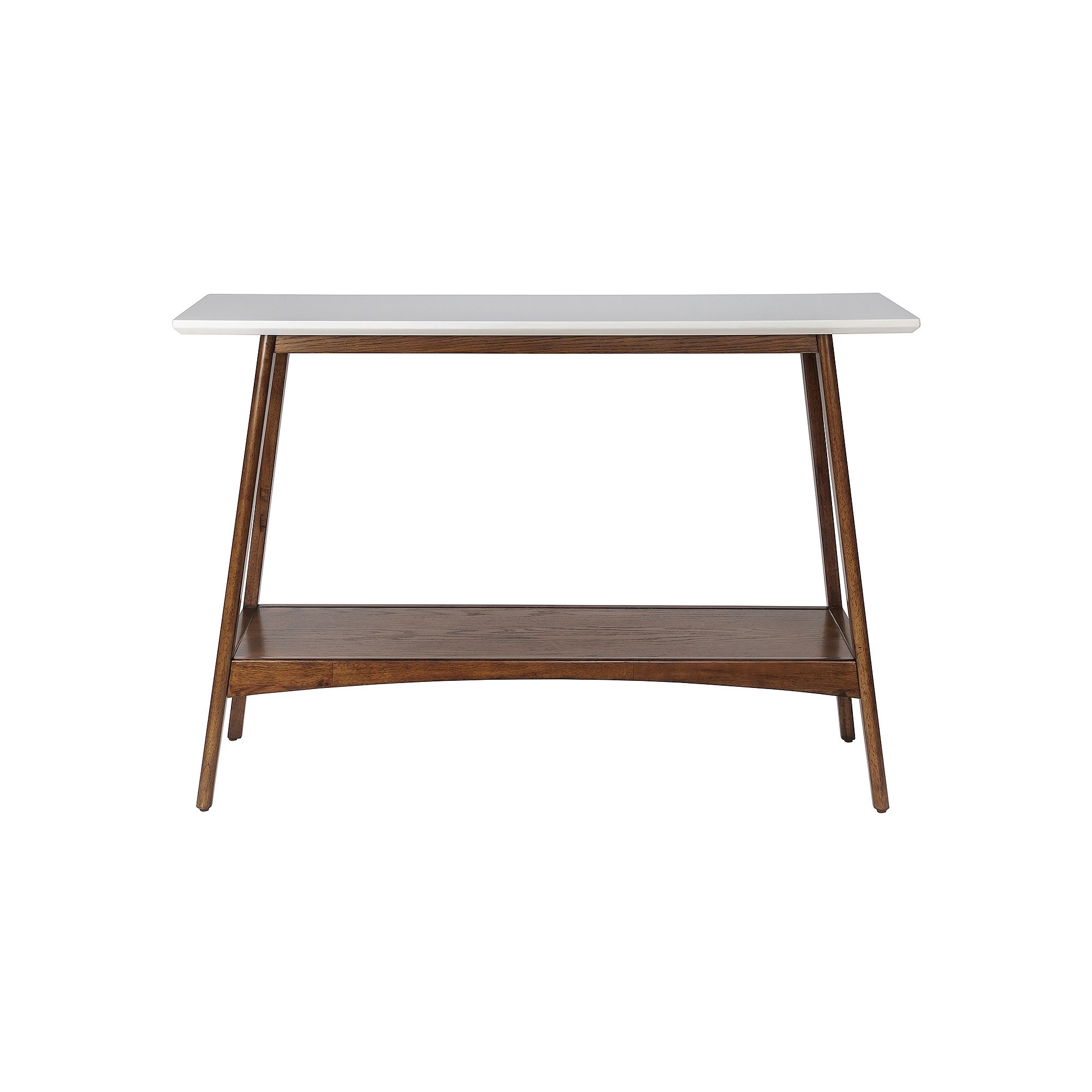 Madison Park Avalon Mid-Century Modern Console Table, White Brown
