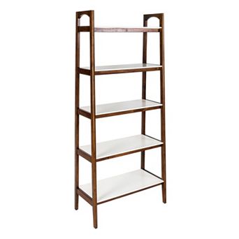 Madison Park Avalon Mid-Century Modern 5-Shelf Bookcase