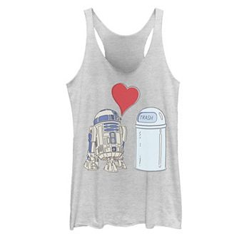 Juniors' Star Wars R2-D2 Loves Trash Can Tank Top