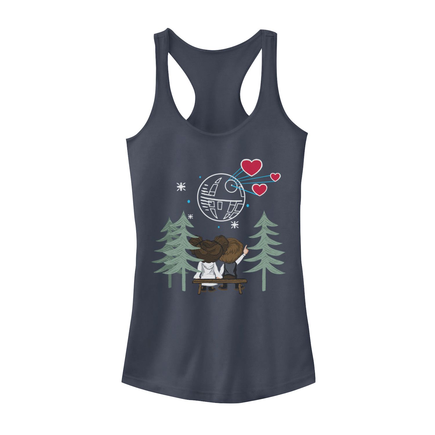 Image for Licensed Character Juniors Star Wars Han And Leia Death Star Gazing Cartoon Tank at Kohl's.