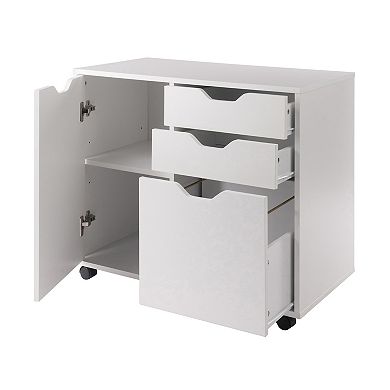 Winsome Halifax 2-Section Mobile Filing Cabinet