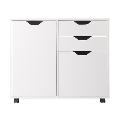 Winsome Halifax 2-Section Mobile Filing Cabinet