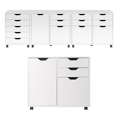 Winsome Halifax 2-Section Mobile Filing Cabinet