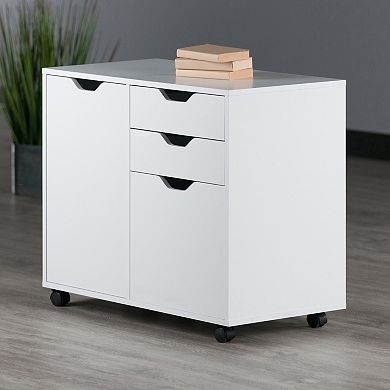 Winsome Halifax 2-Section Mobile Filing Cabinet