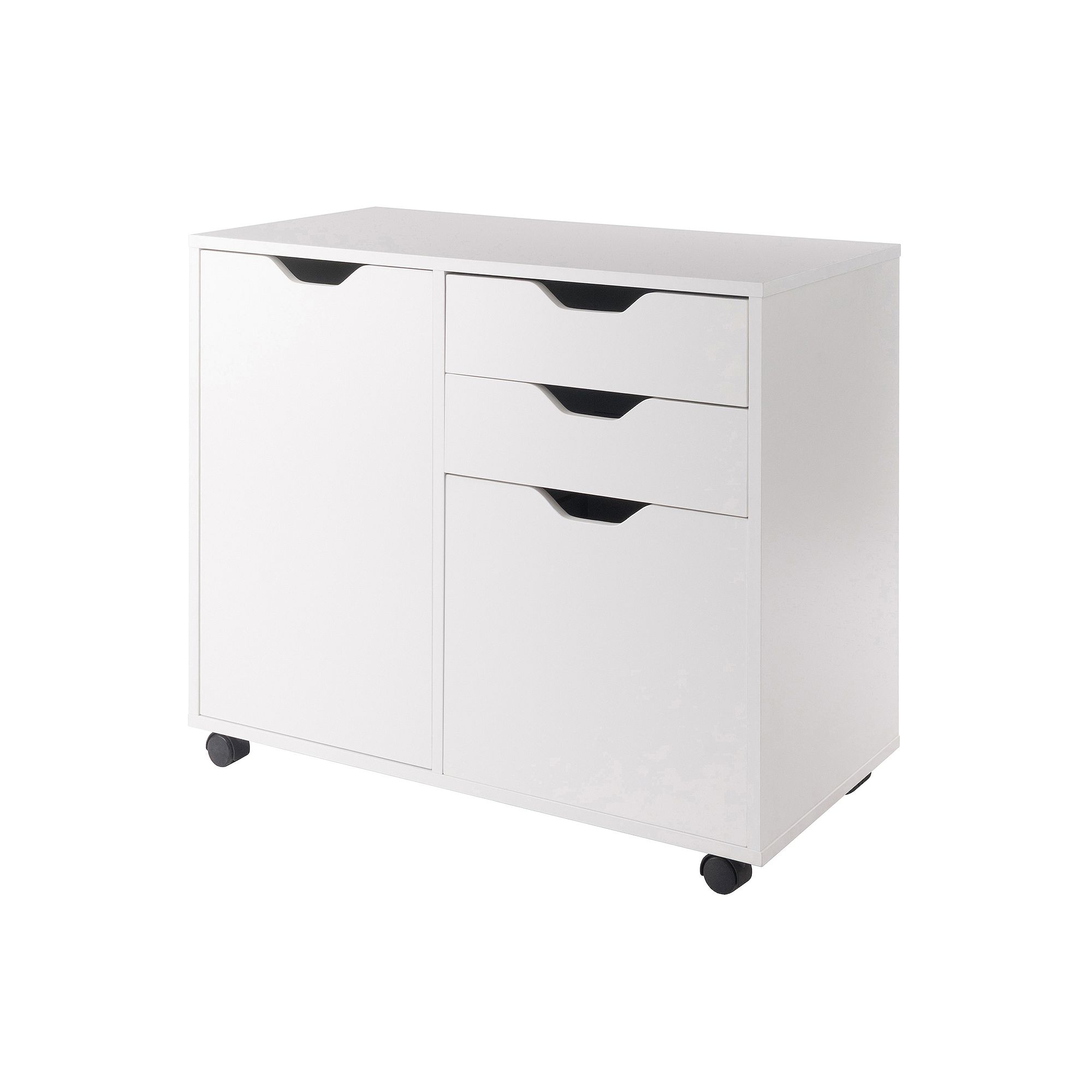 Winsome Halifax 2-Section Mobile Filing Cabinet, White