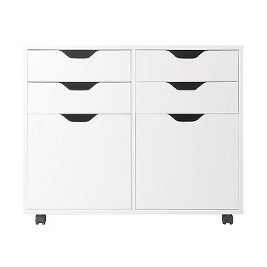 Winsome Halifax Mobile 2-Section Storage Cabinet