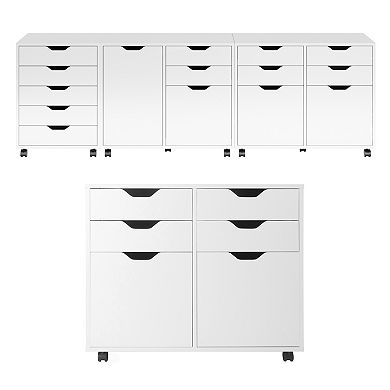 Winsome Halifax Mobile 2-Section Storage Cabinet