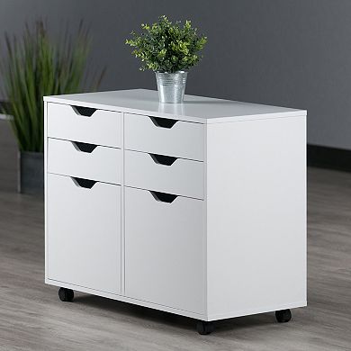 Winsome Halifax Mobile 2-Section Storage Cabinet