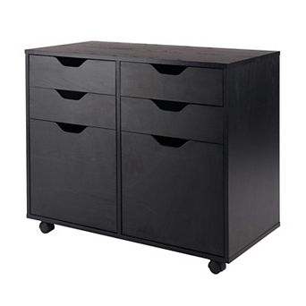 Winsome Halifax Mobile 2-Section Storage Cabinet