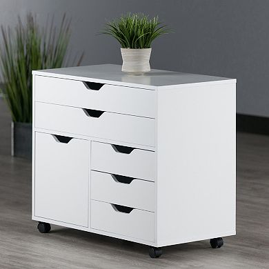 Winsome Halifax 3-Section Mobile Storage Cabinet