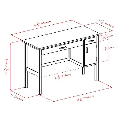 Winsome Emmett Walnut Finish Desk