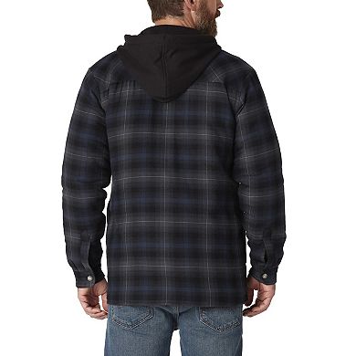 Men's Dickies Fleece Hooded Flannel Shirt Jacket with Hydroshield