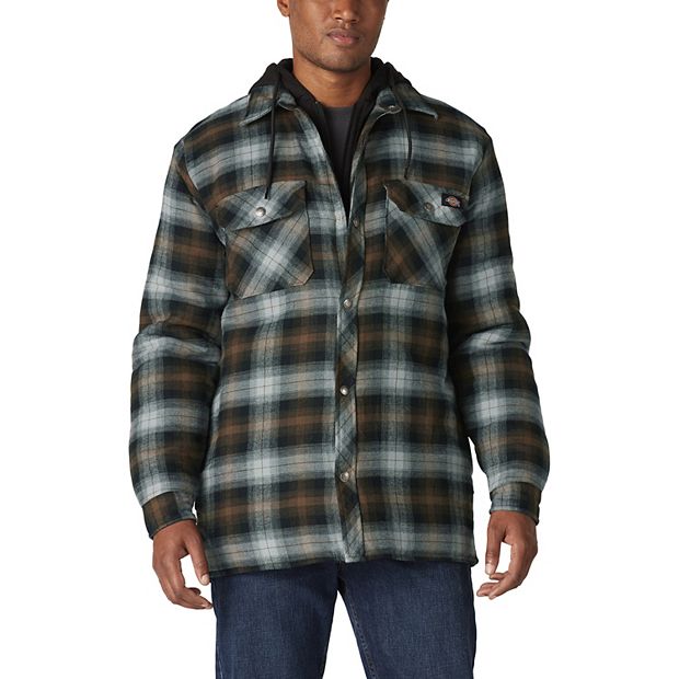 Hooded flannel shirt on sale jacket