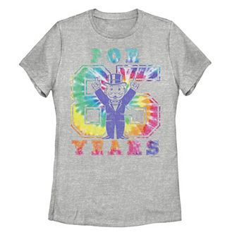 Juniors Monopoly 85 Years Tie Dye Logo Tee