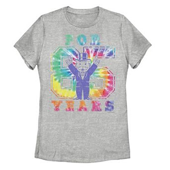 Juniors Monopoly 85 Years Tie Dye Logo Tee