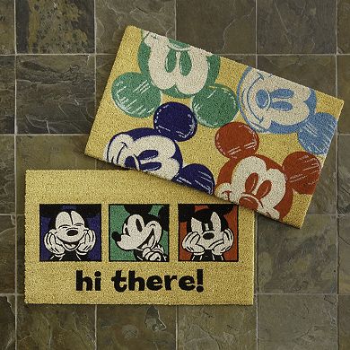 Disney's Mickey Coir Hi There / Heads 2-piece Doormat Set