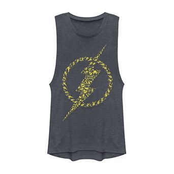 Juniors DC Comics The Flash Gadgets Classic Logo Muscle Tank Top