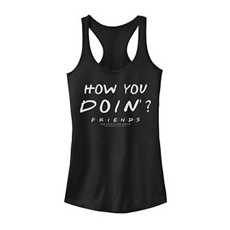 Juniors Friends How You Doin' Quote Tank Top